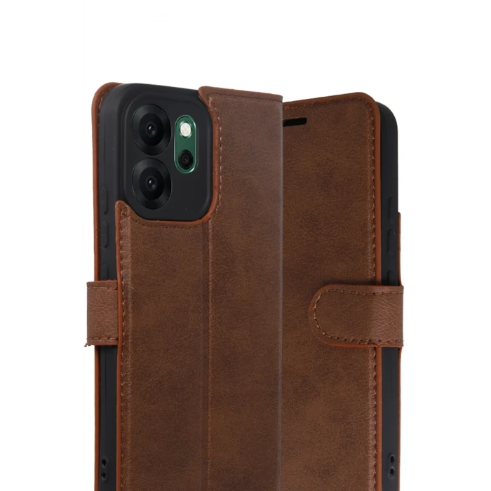 ieg™  Oppo Reno 14F Trend S Plus Kapaklı Kılıf - Taba