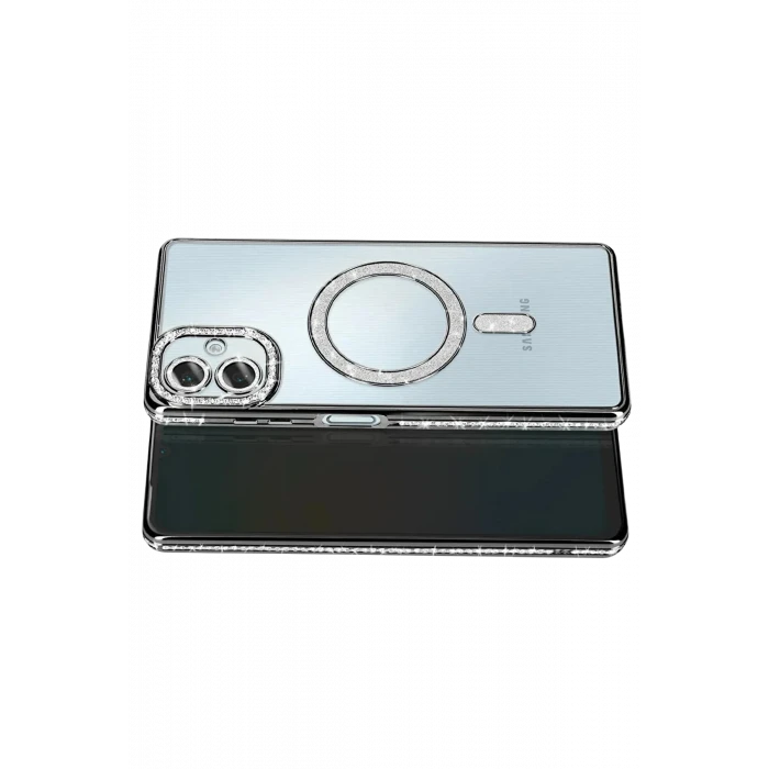 ieg™  Samsung Galaxy A07 4G Joke Simli Magneticsafe Kılıf - Siyah