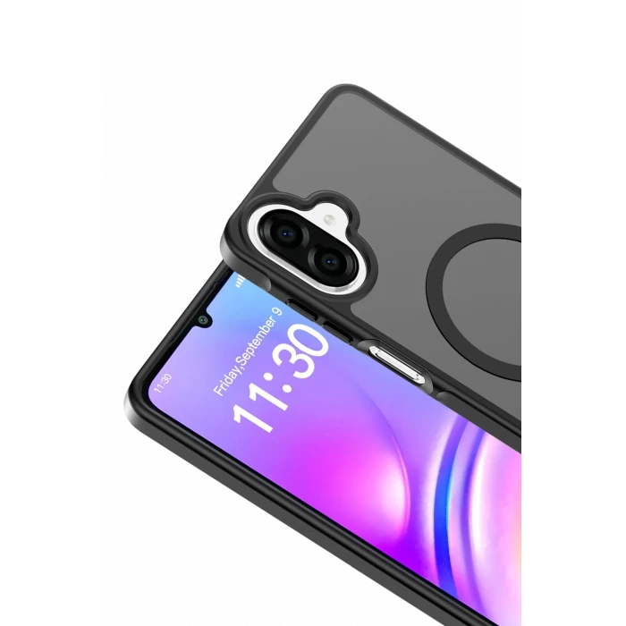 ieg™  Samsung Galaxy A07 4G Jota Magsafe Kapak - Siyah