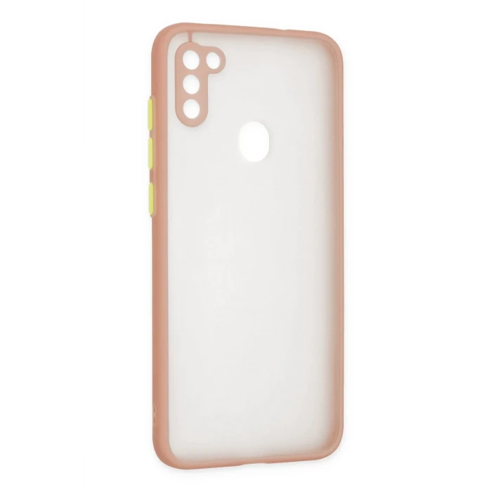 ieg™  Samsung Galaxy A11 Kılıf Montreal Silikon Kapak - Pembe