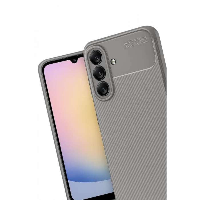 ieg™  Samsung Galaxy A17 5G Auto Focus Karbon Kapak - Gri