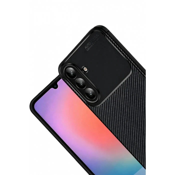 ieg™  Samsung Galaxy A57 5G Auto Focus Karbon Kapak - Siyah