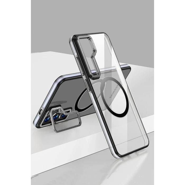 ieg™  Samsung Galaxy S24 Crystal Magsafe Kapak - Siyah