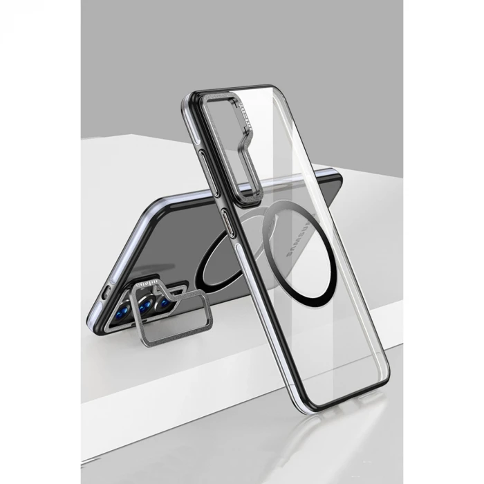 ieg™  Samsung Galaxy S24 Crystal Magsafe Kapak - Siyah