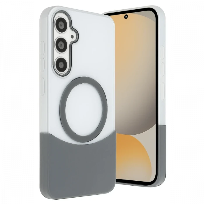 ieg™  Samsung Galaxy S24 FE Velar Magsafe Kapak - Natural Grey