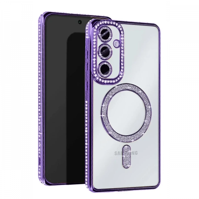 ieg™  Samsung Galaxy S25 Edge Joke Simli Magneticsafe Kılıf - Derin Mor