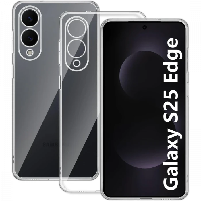 ieg™  Samsung Galaxy S25 Edge Kılıf Lüx Şeffaf Silikon