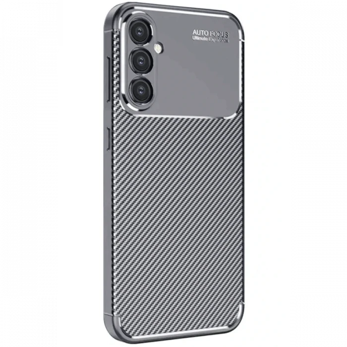 ieg™  Samsung Galaxy S25 Plus Kılıf Auto Focus Karbon Kapak - Gri