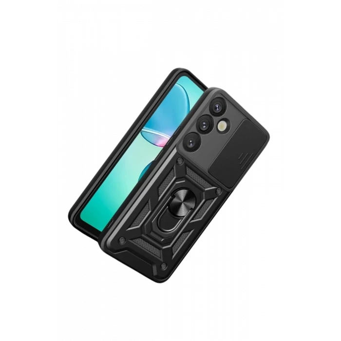 ieg™  Samsung Galaxy S26 Plus Pars Lens Yüzüklü Silikon - Siyah