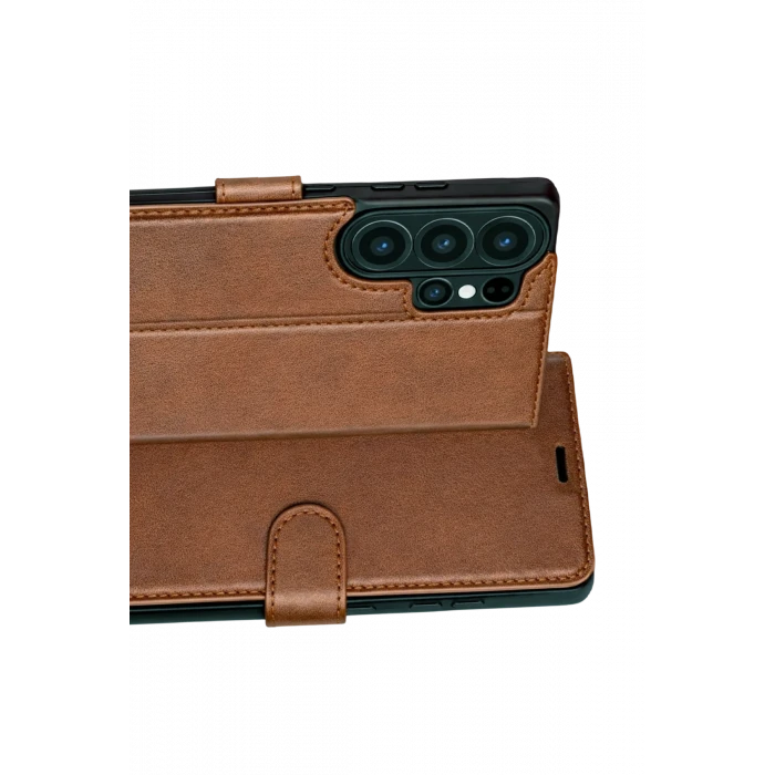 ieg™  Samsung Galaxy S26 Ultra Trend S Plus Kapaklı Kılıf - Taba