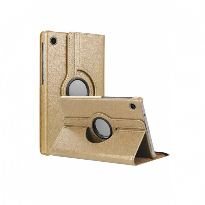 ieg™  Samsung Galaxy Tab A11 360 Tablet Deri Kılıf - Gold