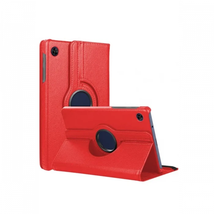 ieg™  Samsung Galaxy Tab A11 360 Tablet Deri Kılıf - Kırmızı