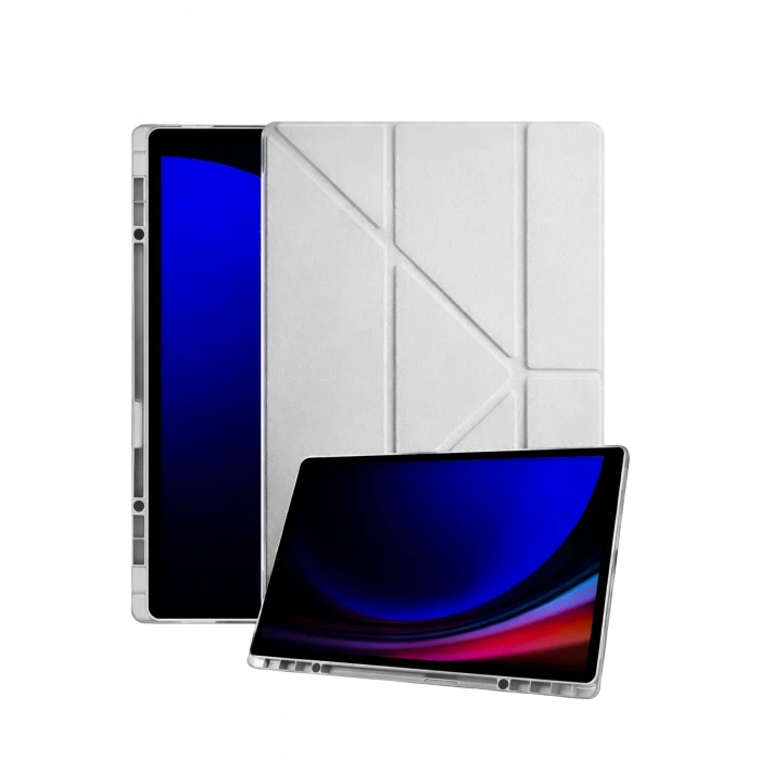 ieg™  Samsung Galaxy Tab A11 Plus Kalemlikli Mars Tablet Kılıfı - Gri