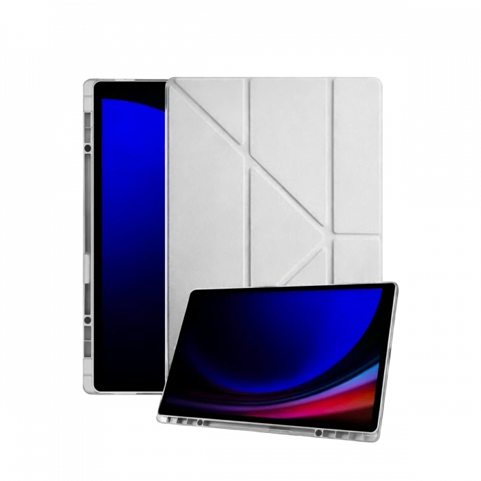 ieg™  Samsung Galaxy Tab A11 Plus Kalemlikli Mars Tablet Kılıfı - Gri