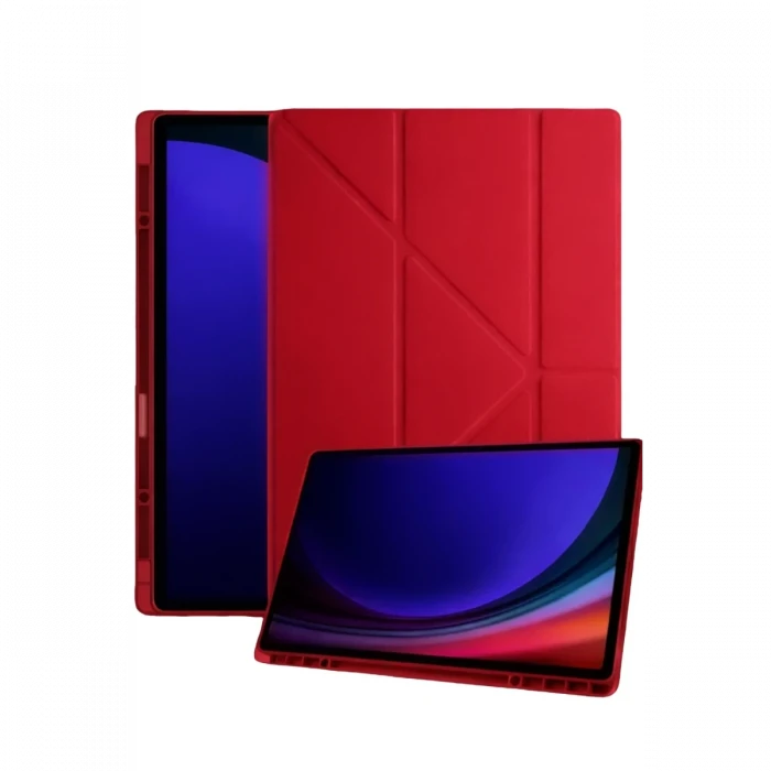 ieg™  Samsung Galaxy Tab A11 Plus Kalemlikli Mars Tablet Kılıfı - Kırmızı