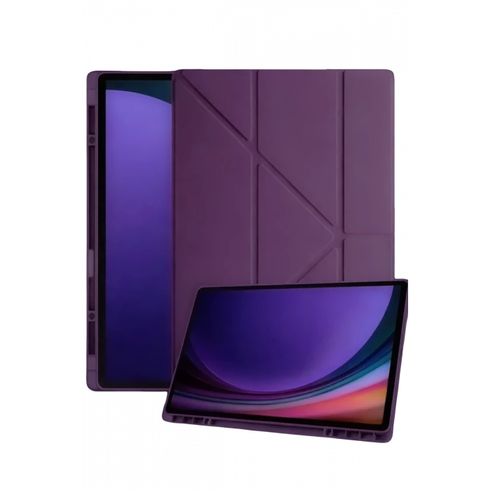 ieg™  Samsung Galaxy Tab A11 Plus Kalemlikli Mars Tablet Kılıfı - Mürdüm