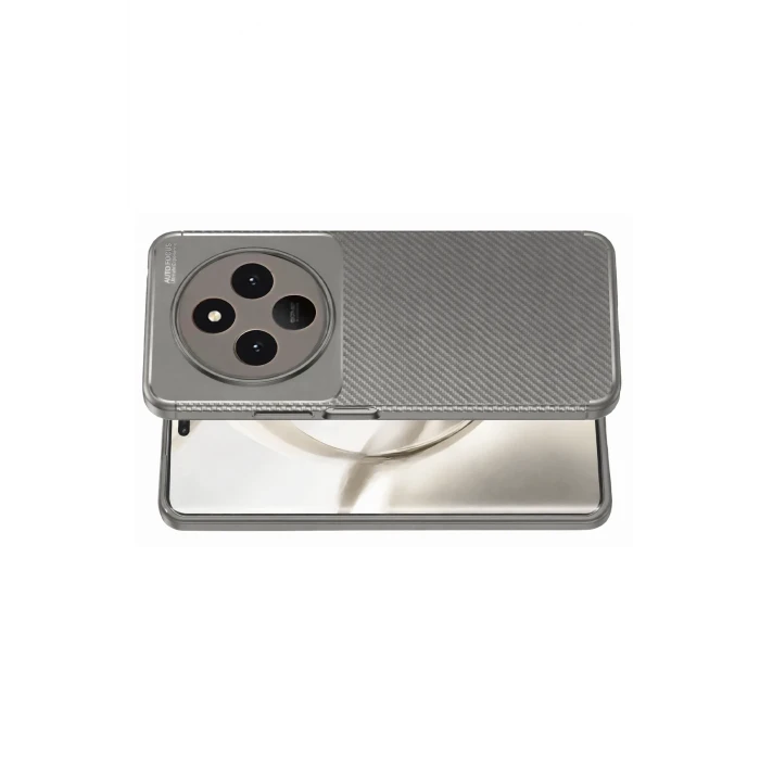 ieg™  Tecno Spark 30 Kılıf Auto Focus Karbon Kapak - Gri