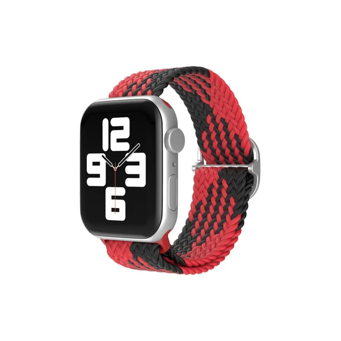 ieg™  Watch 22mm Star Kordon - Kırmızı-Siyah