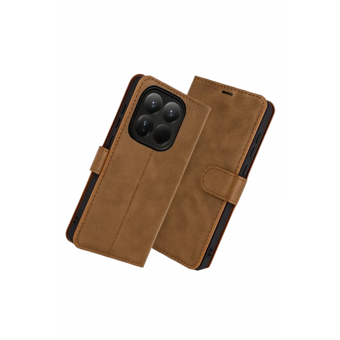 ieg™  Xiaomi Mi 15T Trend S Plus Kapaklı Kılıf - Taba