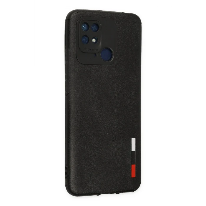ieg™  Xiaomi Redmi 10C Kılıf Loop Deri Silikon - Siyah