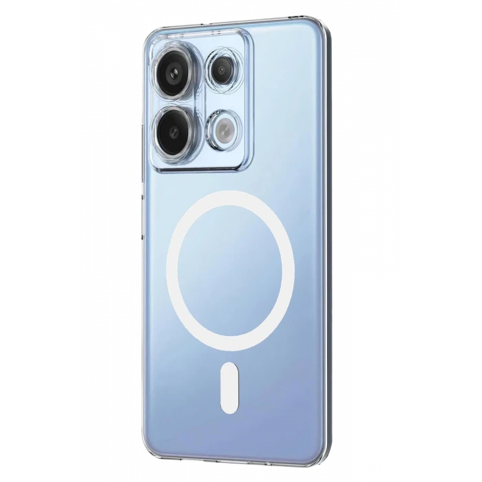 ieg™  Xiaomi Redmi Note 13 Pro 4G Combo Sert Şeffaf Magsafe Kapak - Şeffaf