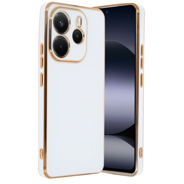 ieg™  Xiaomi Redmi Note 14 4G Kılıf Volet Silikon - Beyaz