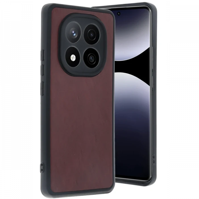 ieg™  Xiaomi Redmi Note 14 Pro 5G Kılıf Aras Deri Kapak - Bordo