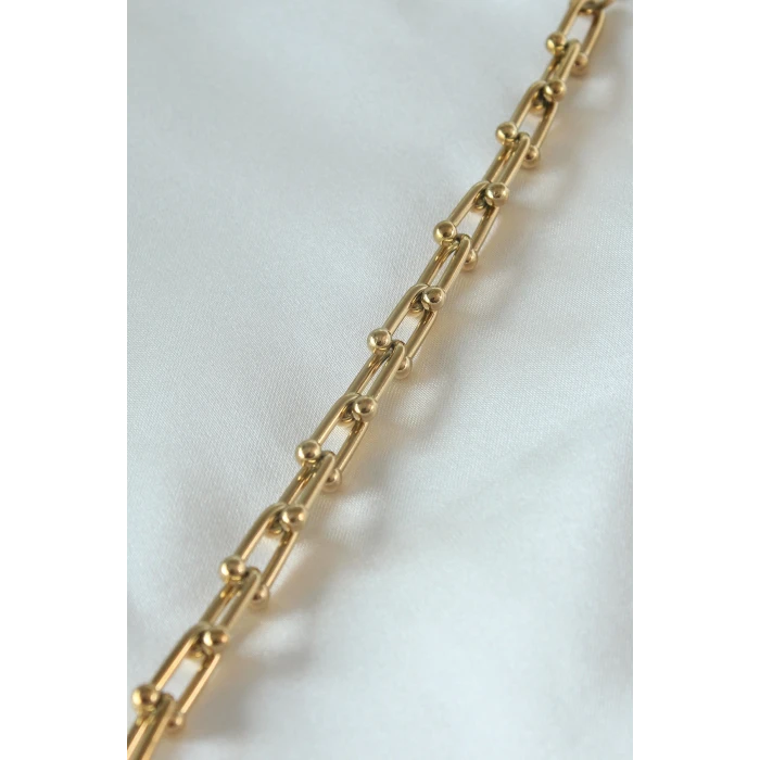 ietaks™ 316L Çelik Gold Renk Tifany Model Kadın Bileklik