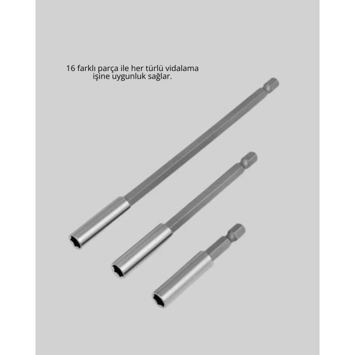 ieg™ 16 Parça Usta İşçilik Bits Takımı Vida Sökme Takma Set