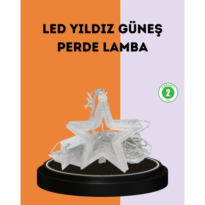 ieg™ 3x3 Metre Yıldız Peri Led Perde Işık Romantik Dekorasyon