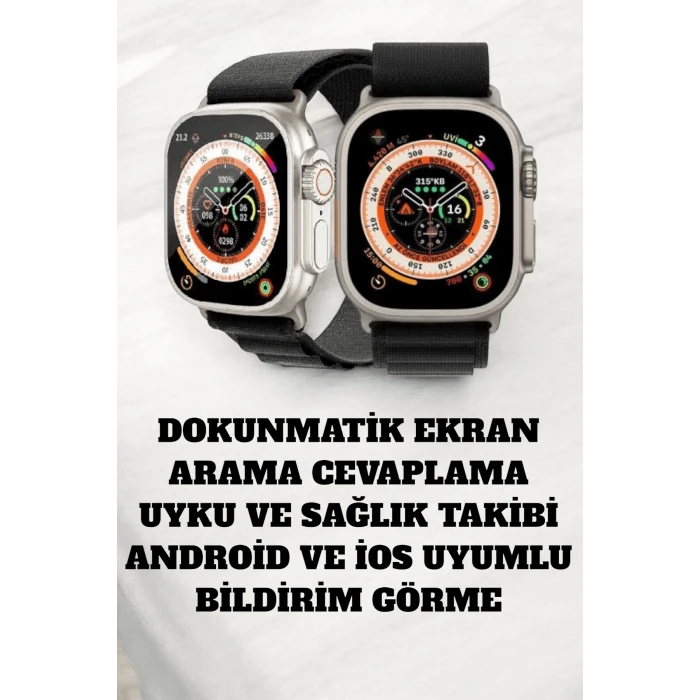 ieg™ 49MM Ekranlı, Kan Basıncı ve Adımsayar Özellikli Bluetooth Akıllı Saat