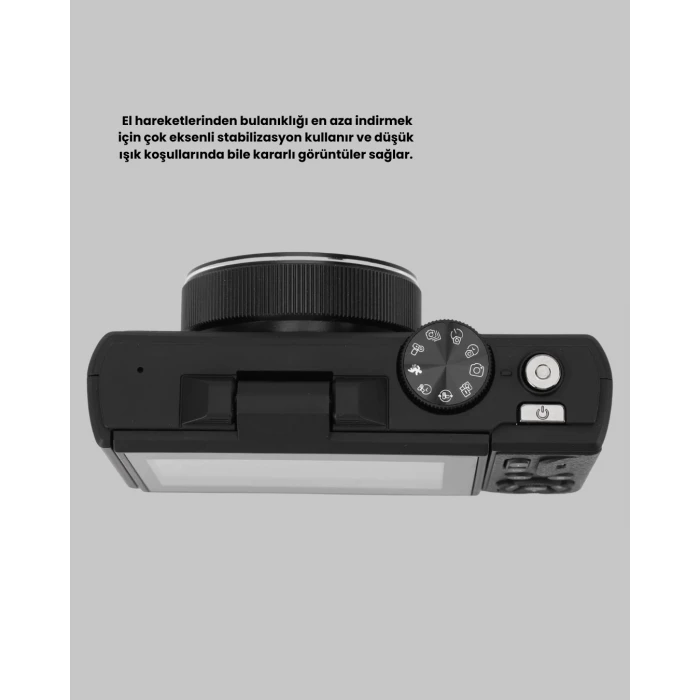 ieg™ 5K UHD Dijital Kamera 75MP Sensör 18x Zoom Stabilizasyonlu