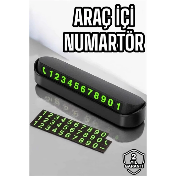 ieg™ Araba Park Numaratörü Araç İçi Numaralık Değiştirilebilir Çevirmeli Mini