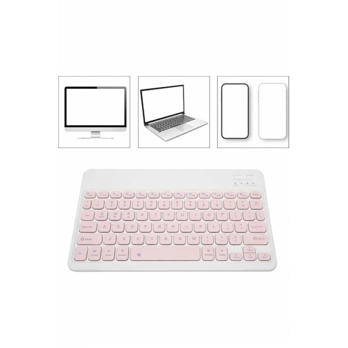 ieg™ Bluetooth Şarj Edilebilir Mini Q Klavye Kablosuz Taşınabilir