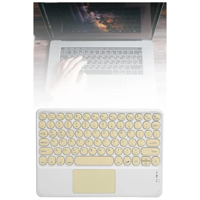 ieg™ Bluetooth Touchpad Klavye 10.9 inch Kablosuz Wifi Q Klavye Slim