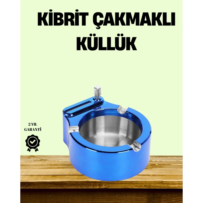 ieg™ Çakmaklı Küllük Paslanmaz Çelik Şık Masa Aksesuarı