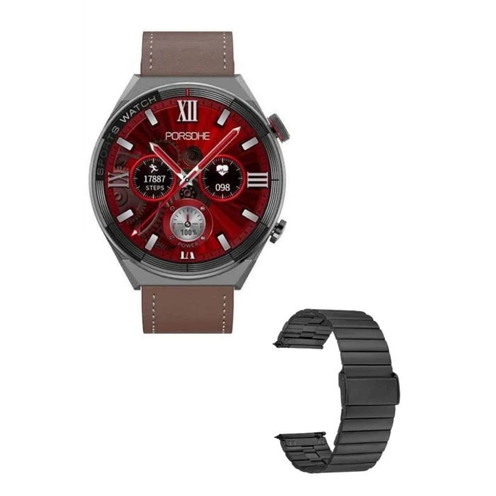 ieg™ Erkeklere Özel Akıllı Saat Çelik Kordon Bluetooth Bağlantılı İOS ve Android Uyumlu