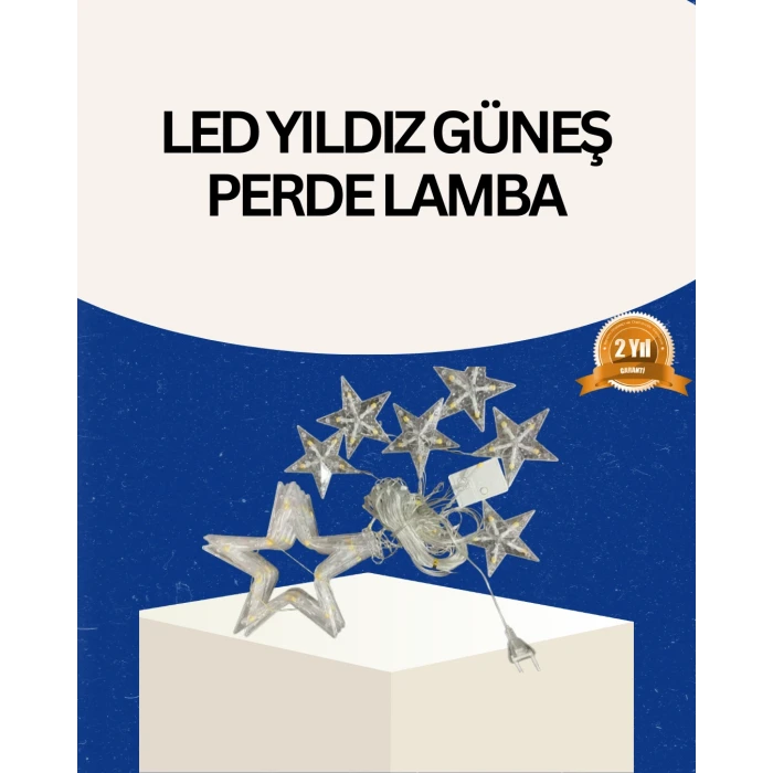 ieg™ İç Mekan Uyumlu Yıldız Peri Led Perde 3x3 Metre