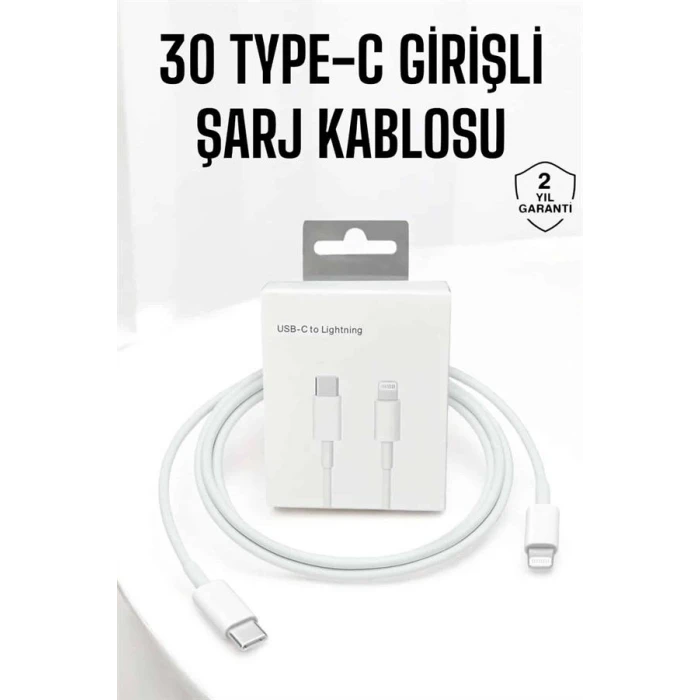 ieg™ Iphone Uyumlu İOS Uyumlu Lightning Hızlı Şarj Tye C Lightning Şarj Kablosu