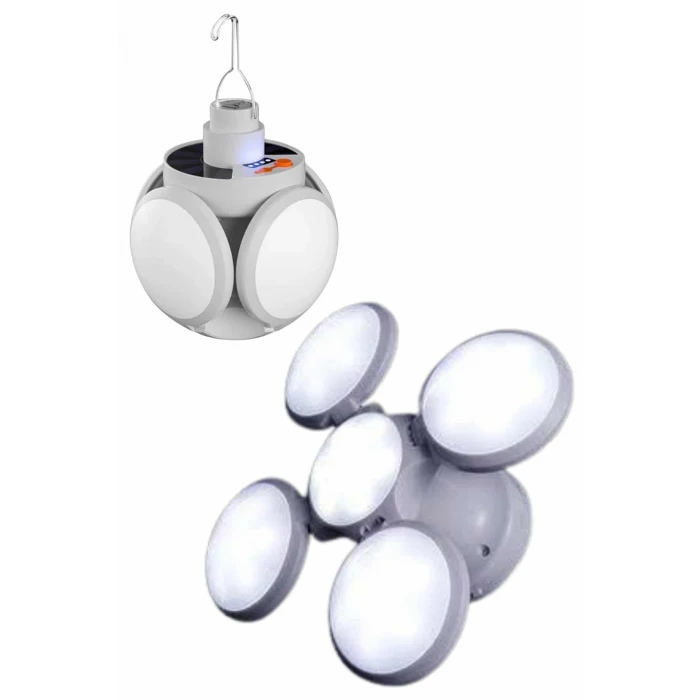 ieg™ Kamp Lambası Güneş Enerjili Solar 5 Kanatlı Katlanır Lamba Karavan