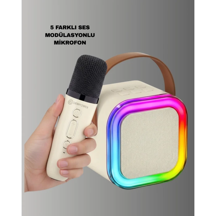 ieg™ Karaoke Mikrofon Hoparlör Seti Bluetooth Kablosuz Taşınabilir