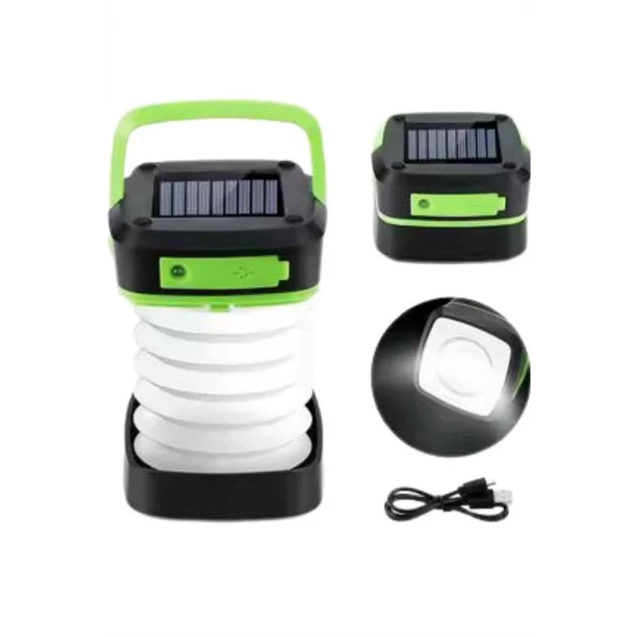 ieg™ Katlanabilir Kamp Lambası Akordiyon Lamba Şarjlı 3 Kademeli Solar