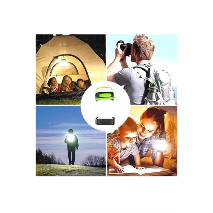 ieg™ Katlanabilir Kamp Lambası Solar Fener Görünümlü 3 Kademeli Şarjlı