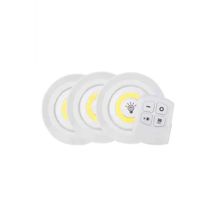 ieg™ Led Lamba 3lü Uzaktan Kumandalı Yapışkanlı