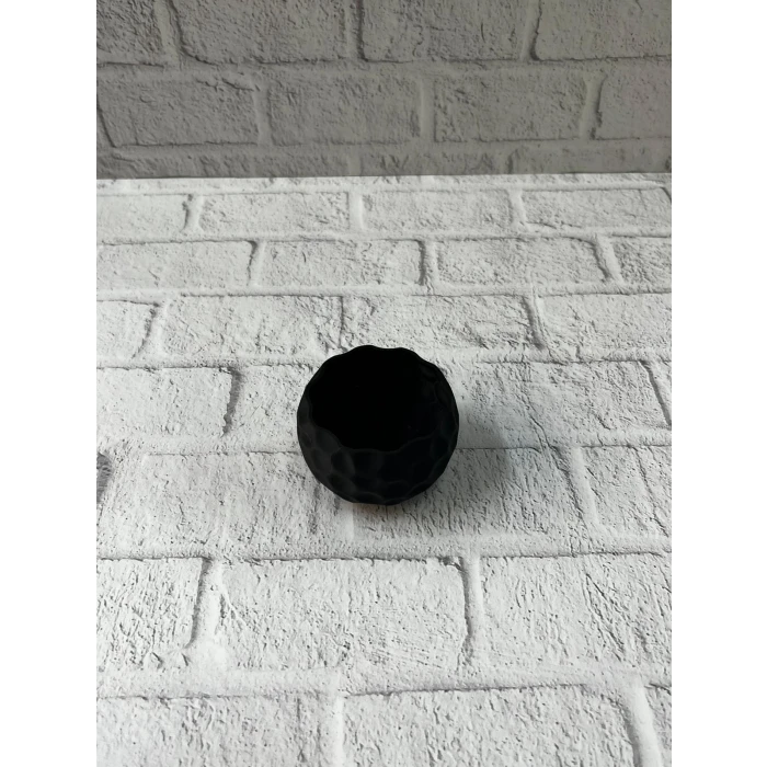 ieg™ Mini Siyah Dekoratif Saksı 5 cm Modern Masaüstü Bitki Saksısı