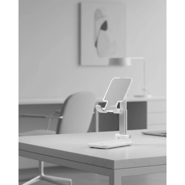 ieg™ Minimal Tasarımlı Masaüstü Telefon Standı Beyaz