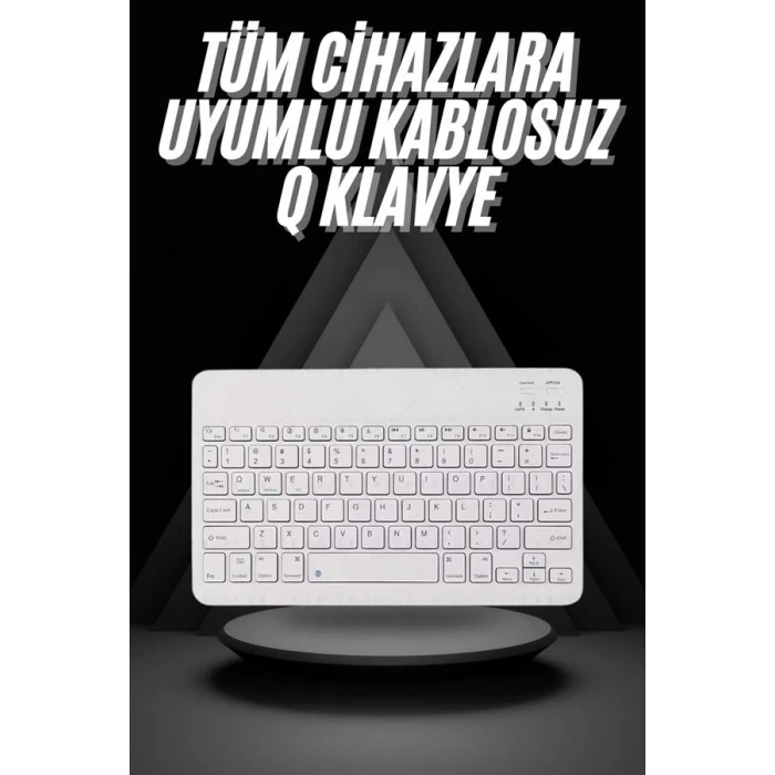 ieg™ Q Klavye Türkçe Bluetooth Klavye Tüm Cihazlara Uyumlu Kablosuz