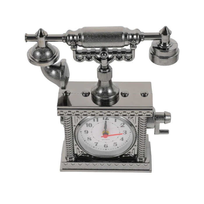 ieg™ Retro Telefon Görünümlü Çalar Saat Masa ve Raf Dekoru