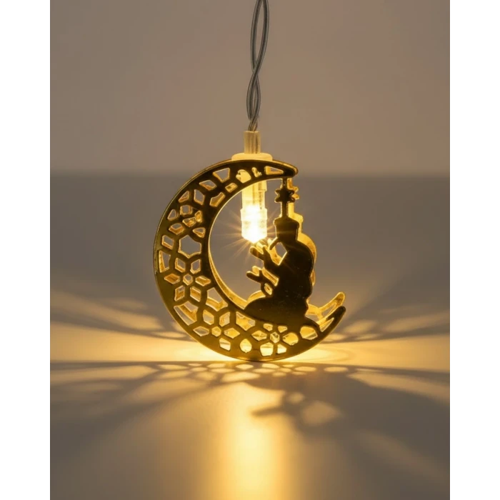 ieg™ Secde Eden Adam Figürlü Ay Tasarımlı Ramazan LED Işık