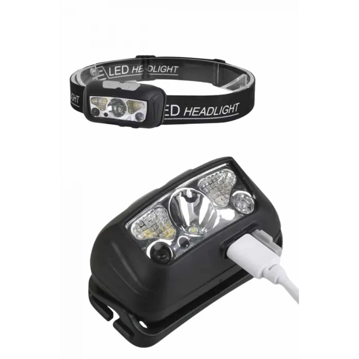 ieg™ Sensörlü Şarjlı Type-c Şarj Işıklı Kafa Lambası Kamp Lambası